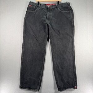 Vintage Ecko Unltd Jeans Mens 44 Black Skate Baggy Wide Leg Streetwear Red Tab‎
